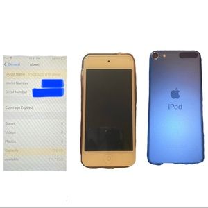 iPod touch 7th generation, Blue, 128GB, Barely used, comes with case.